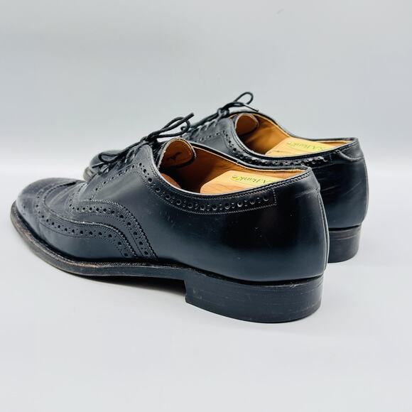 Johnston & Murphy Shoes Mens 8.5 Black Leather Wingtip Oxford USA Brogue main image 7